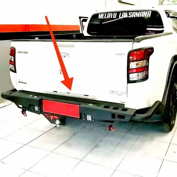 Bumper Bemper Belakang Model Jungle Pipa samping Triton
